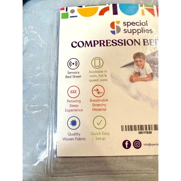 Sensory Bed Sheet Kids Compression Alternative to Weighted Blankets gray Queen - Picture 3 of 3